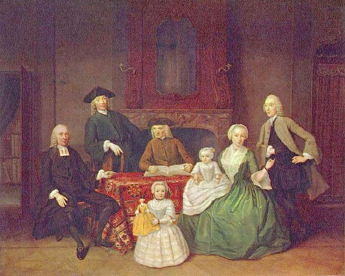 Portrait of the Amsterdam Mennonite Brak family, unknow artist